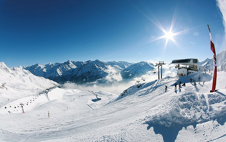 Das Skigebiet Söldenmit seinen Gletschern